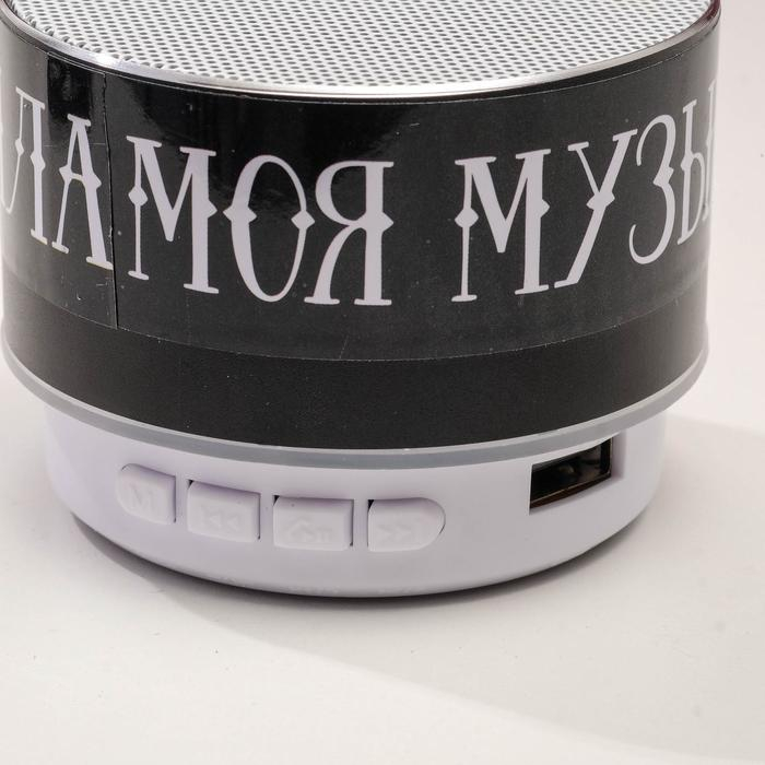 Колонка портативная новогодняя «Новый год: Моя музыка - мои правила», Bluetooth, USB, 6,9 х 6,9 х 5,2 см Колонка портативная новогодняя «Новый год: Моя музыка - мои правила», Bluetooth, USB, 6,9 х 6,9 х 5,2 см