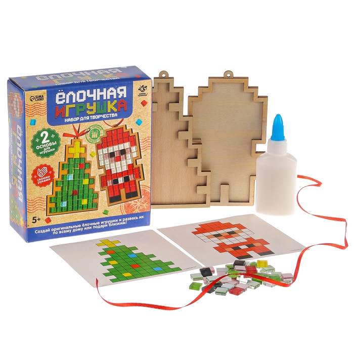 Набор для творчества «Ёлочная игрушка. Мозаика», 2 шт., керамическая Набор для творчества «Ёлочная игрушка. Мозаика», 2 шт., керамическая