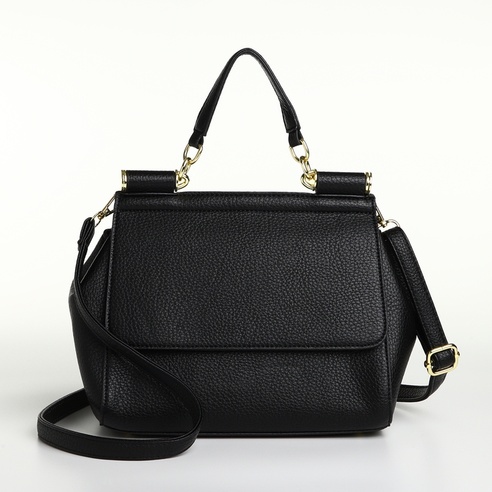 Сумка женская на магните TEXTURA, маленький размер, цвет чёрный Сумка женская на магните TEXTURA, маленький размер, цвет чёрный