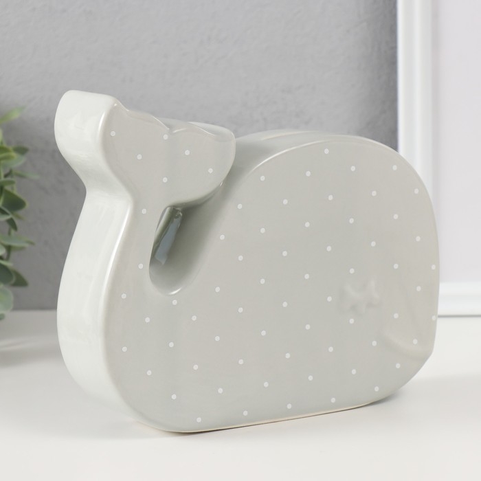 Копилка керамика Копилка керамика "Китёнок в горох" серый 21,5х5,2х18,2 см