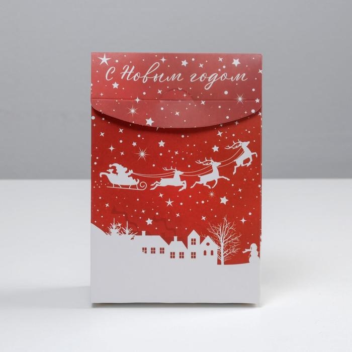 Коробка подарочная новогодняя складная «С Новым годом», 15 х 7 х 22 см, Новый год Коробка подарочная новогодняя складная «С Новым годом», 15 х 7 х 22 см, Новый год