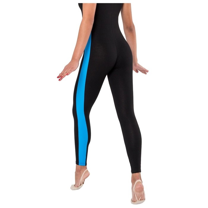 Комбинезон для гимнастики и танцев Grace Dance, р. 40, цвет чёрный/бирюзовый Комбинезон для гимнастики и танцев Grace Dance, р. 40, цвет чёрный/бирюзовый