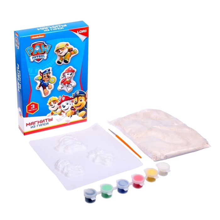 Магниты из гипса «Щенячий патруль. Гончик, Крепыш и Маршалл» Магниты из гипса «Щенячий патруль. Гончик, Крепыш и Маршалл»