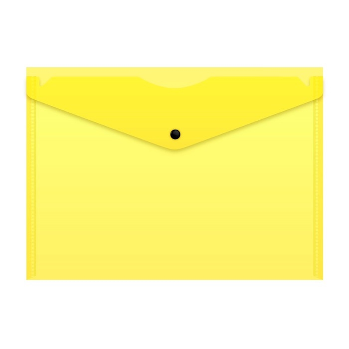 Набор папок-конвертов на кнопке 12 штук, А4, 180 мкм, Calligrata Neon, полупрозрачные, неоновый МИКС