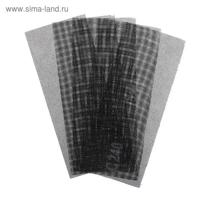 Сетка абразивная ТУНДРА, водостойкая, карбид кремния, 115&times;280 мм, Р240, 5 шт.