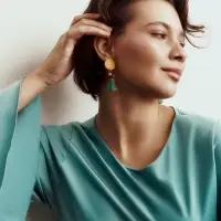 Серьги из дерева &laquo;Ваканда&raquo; стиль, абстракция, цветные