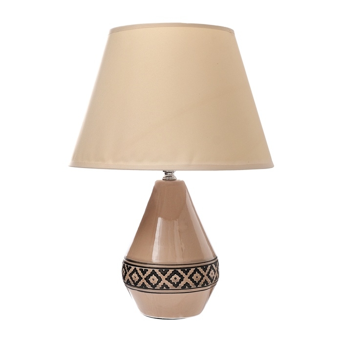 Настольная лампа с абажуром RISALUX «Джисела», Е14, 40 Вт, 28×28×39 см Настольная лампа с абажуром RISALUX «Джисела», Е14, 40 Вт, 28×28×39 см