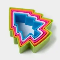 Формы для печенья новогодние Доляна &laquo;Ёлочка&raquo;, набор 5 шт., пластик, разноцветные