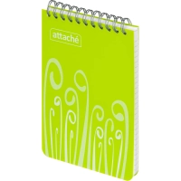 Блокнот А6,пласт обл,80л, ATTACHE FANTASY,салат