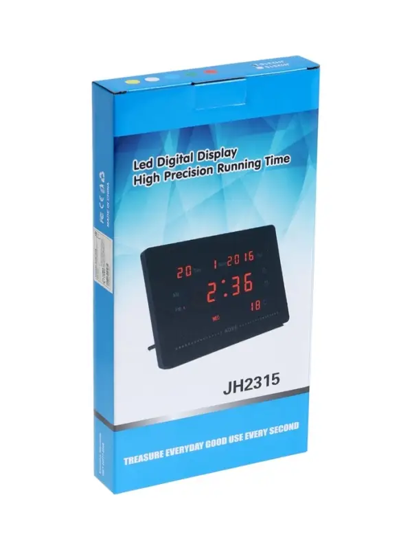 Часы электронные настенные, настольные &laquo;Соломон&raquo;, будильник, 15.5&times;23.5 см, красная индикация, черные