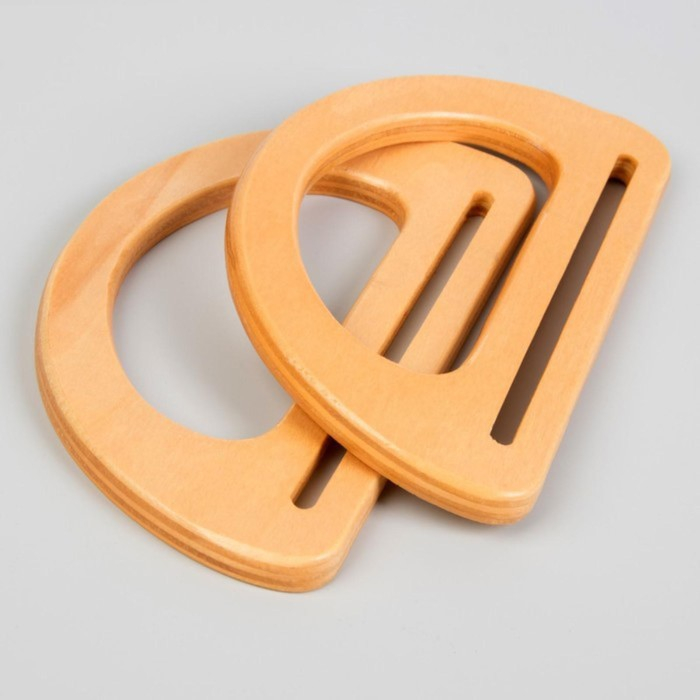 Ручки для сумки деревянные, 10 × 18 см, 2 шт, цвет бежевый Ручки для сумки деревянные, 10 × 18 см, 2 шт, цвет бежевый