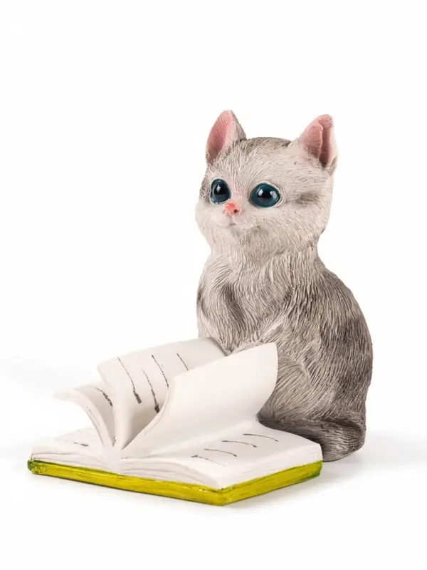 Фигурка &laquo;Котёнок листает книгу&raquo;, 10&times;7.2&times;10.5 см