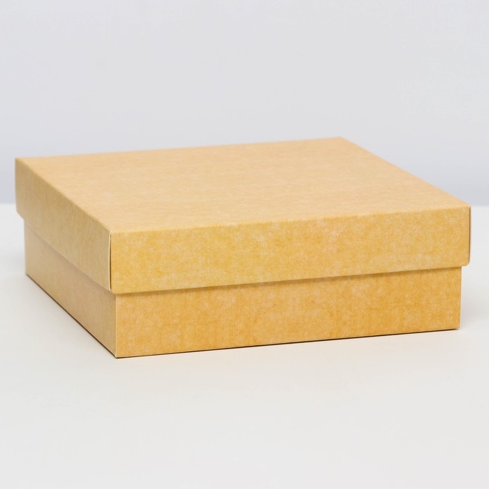 Коробка подарочная складная, упаковка, крышка-дно, крафт, 15 х 15 х 5 см Коробка подарочная складная, упаковка, крышка-дно, крафт, 15 х 15 х 5 см