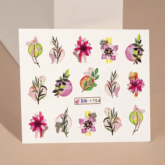 Слайдеры для ногтей «Японская сакура», разноцветные Слайдеры для ногтей «Японская сакура», разноцветные