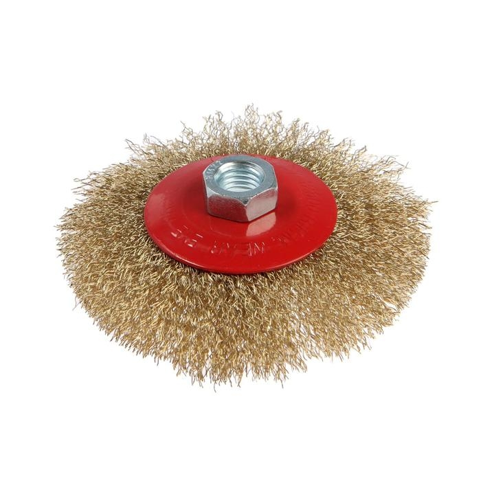 Щетка металлическая для УШМ ЛОМ,  Щетка металлическая для УШМ ЛОМ, "тарелка", М14, 115 мм