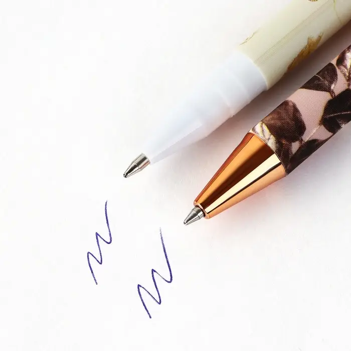 Ручка шариковая, синяя паста, 0.7 мм, пластик, софт-тач, набор из 2 шт. &laquo;Учитель&raquo;