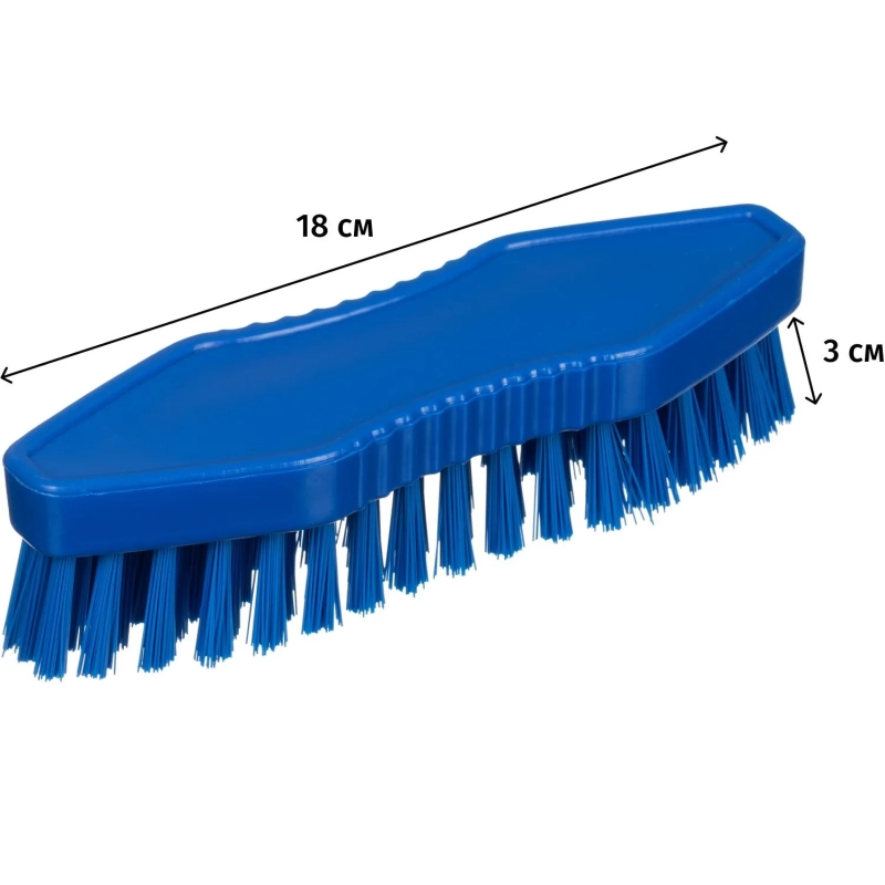 Щетка ручная скраб FBK 180х60мм жесткая синяя 15062-2