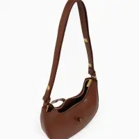 Сумка женская багет TEXTURA на молнии, 24&times;6&times;14 см, коричневая