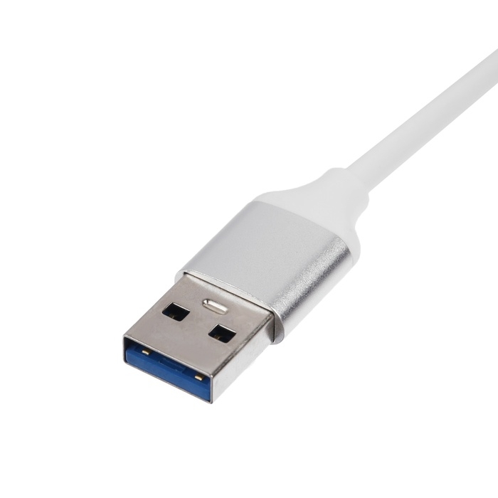 USB-разветвитель (HUB), 4 порта, кабель 10 см, серебристый USB-разветвитель (HUB), 4 порта, кабель 10 см, серебристый