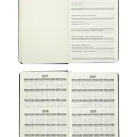 Ежедневник 2027, A5, 168 листов, в линейку, кожзам &laquo;Небраска&raquo;, золотой срез, бордовый