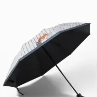 Зонт механический &laquo;Кошки&raquo;, эпонж, 4 сложения, 8 спиц, R=48/56 см, d=96 см, МИКС