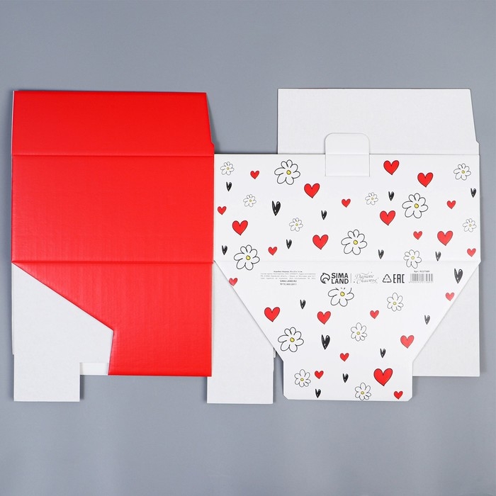 Коробка подарочная сборная, упаковка, «Люблю», 30 х 23 х 12 см Коробка подарочная сборная, упаковка, «Люблю», 30 х 23 х 12 см