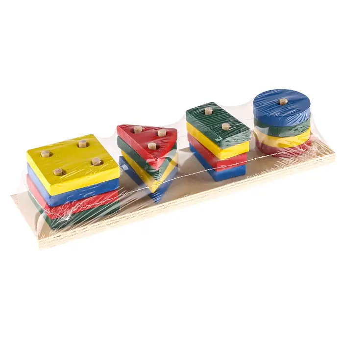 Пирамидка логическая Лесная мастерская &laquo;Фигуры&raquo;, окрас глянцевый