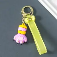 Брелок резина с карабином, ремешком "Лапка" 1,7х3,8х22,5 см