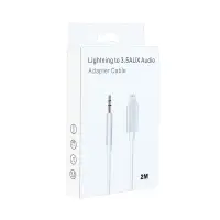 Кабель AUX  iPhone - 3.5mm. TPE  белый 2M