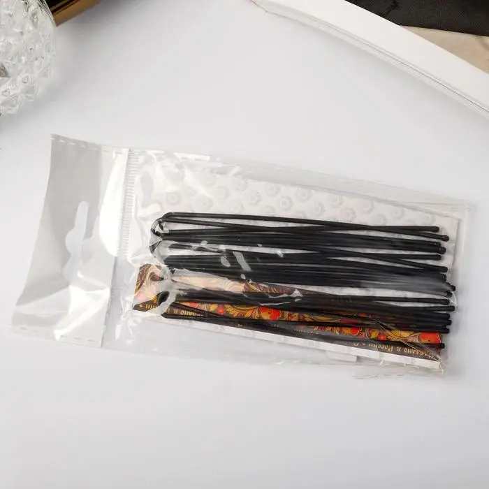 Шпильки для волос &laquo;Народная&raquo;, 8.5 см, набор 10 шт., чёрные