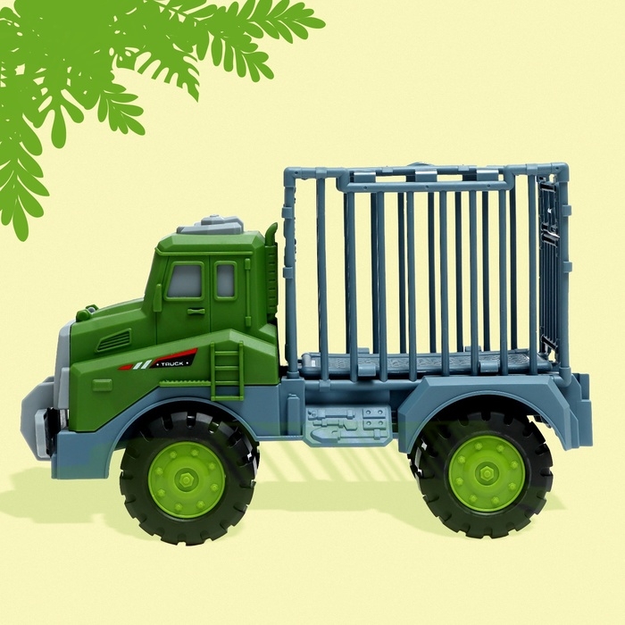Грузовик-парковка &laquo;ДиноTruck&raquo;, 2 машинки-динозавра в клетке