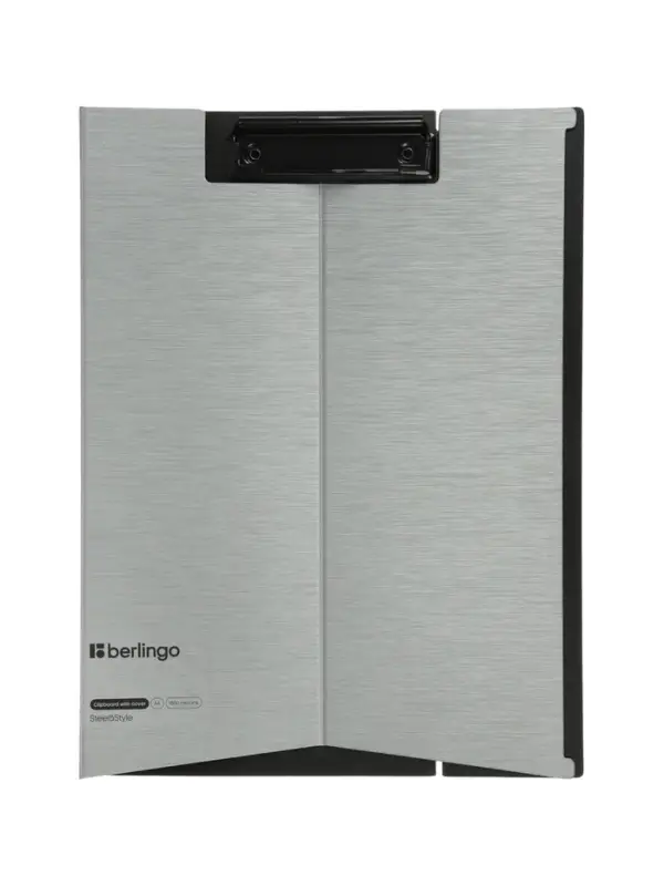 Планшет-трансформер А4 с зажимом "Steel&Style", пластик (полифом), 1800мкм, серебристый металлик 110