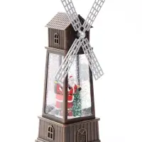 Фигура светодиодная "Мельница Дед Мороз" 10х20х33,5 см, (3хАА не в компл, муз, usb) LN147