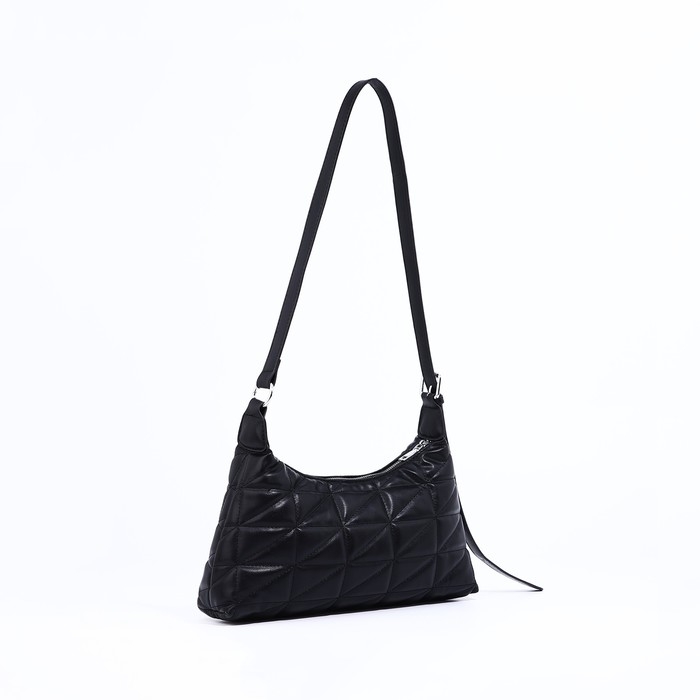 Сумка-багет на молнии, цвет чёрный Сумка-багет на молнии, цвет чёрный