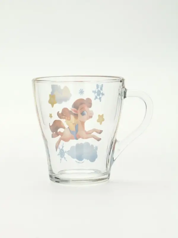 Кружки стеклянные новогодние &laquo;Весёлого праздника. Лошади&raquo;, набор 2 шт.