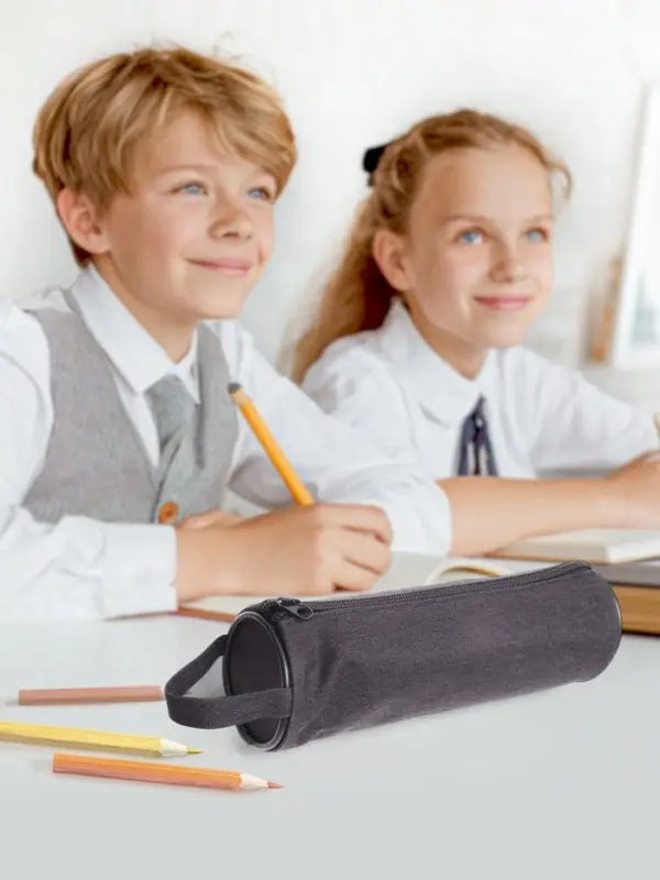 Пенал - тубус школьный на молнии Calligrata &laquo;Джинс&raquo;, МИКС