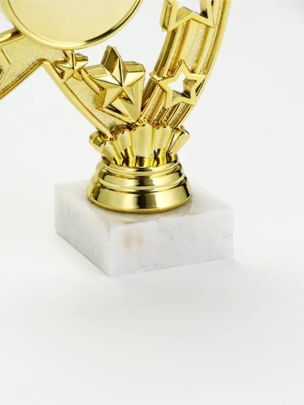 Кубок, наградная фигура &laquo;Звёзды&raquo;, подставка мрамор, золото, 19&times;10.5&times;5 см