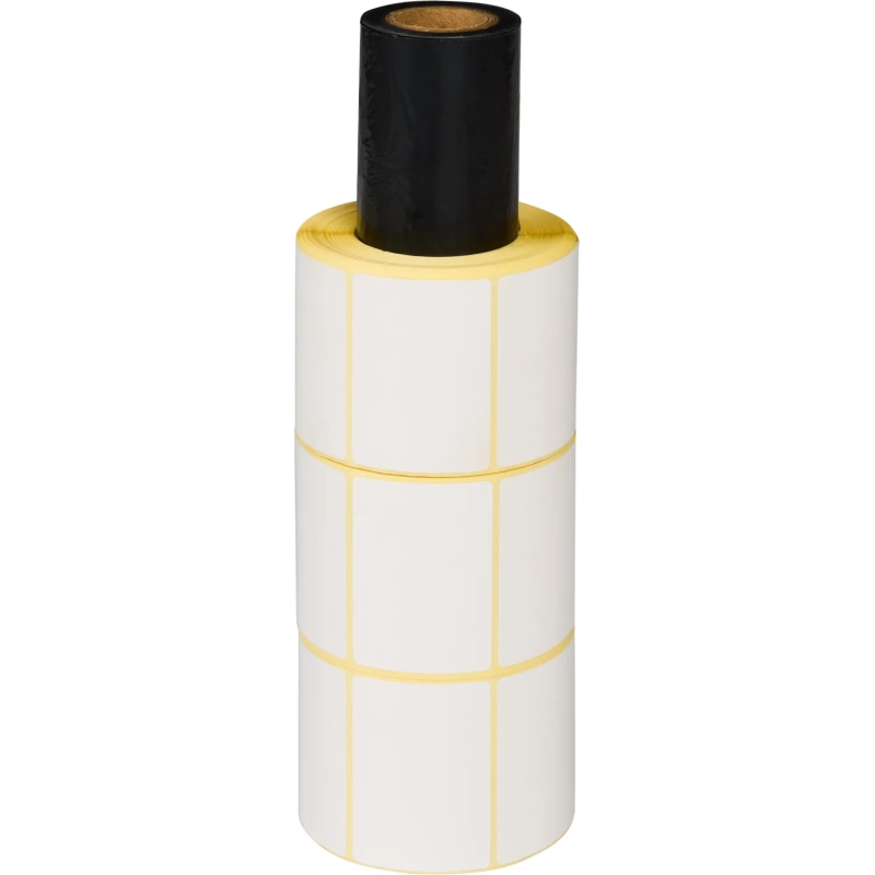 Термотрансферные этикетки ПГЛ 58х40 (4 шт.)+риббон WAX 60x100 в комплекте