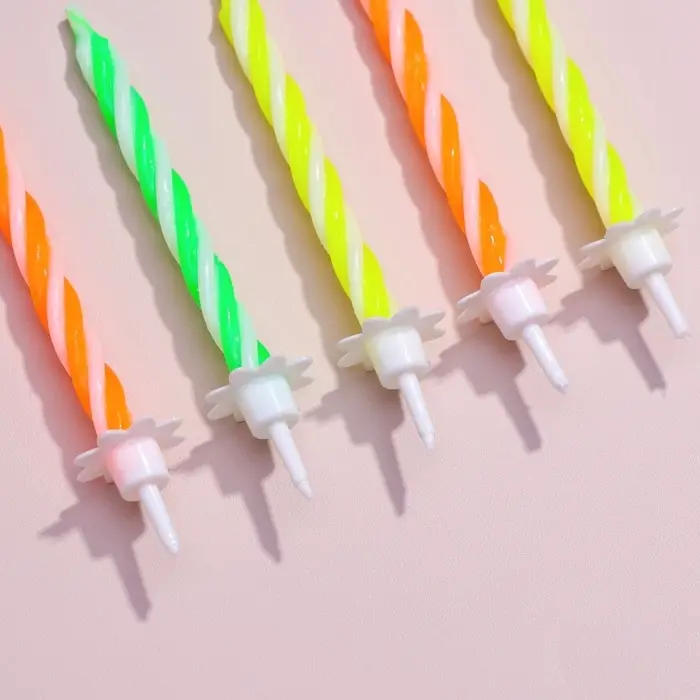 Свечи для торта &laquo;Красочные&raquo;, 6 см, классические, набор 24 шт.