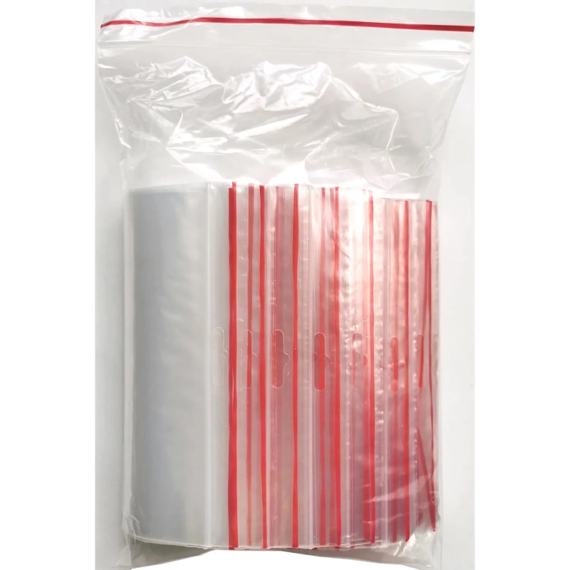 Пакет с замком (Zip Lock) с европодвесом 15 х 20 см, 60 мкм, 100 шт/уп