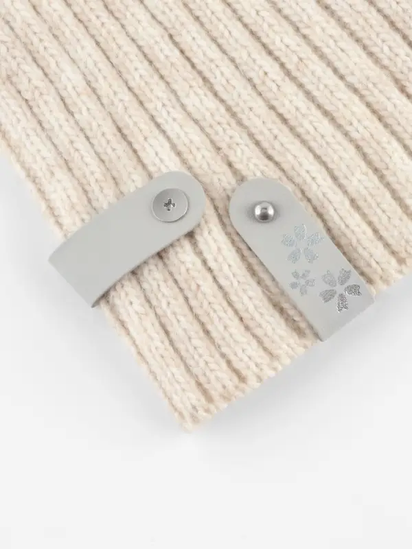 Бирка с кнопкой &laquo;Цветок&raquo; TEIRA, с тиснением, 8&times;1.5 см, 10 шт., серая