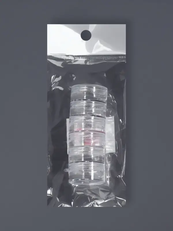 Набор баночек для мелочей, накручивающиеся, 5 мл, 6 шт., прозрачный
