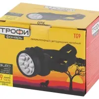 Фонарь налобный светодиодный 4Вт 50Лм IP40 LED 2 режима аккумуляторный TG9 черный