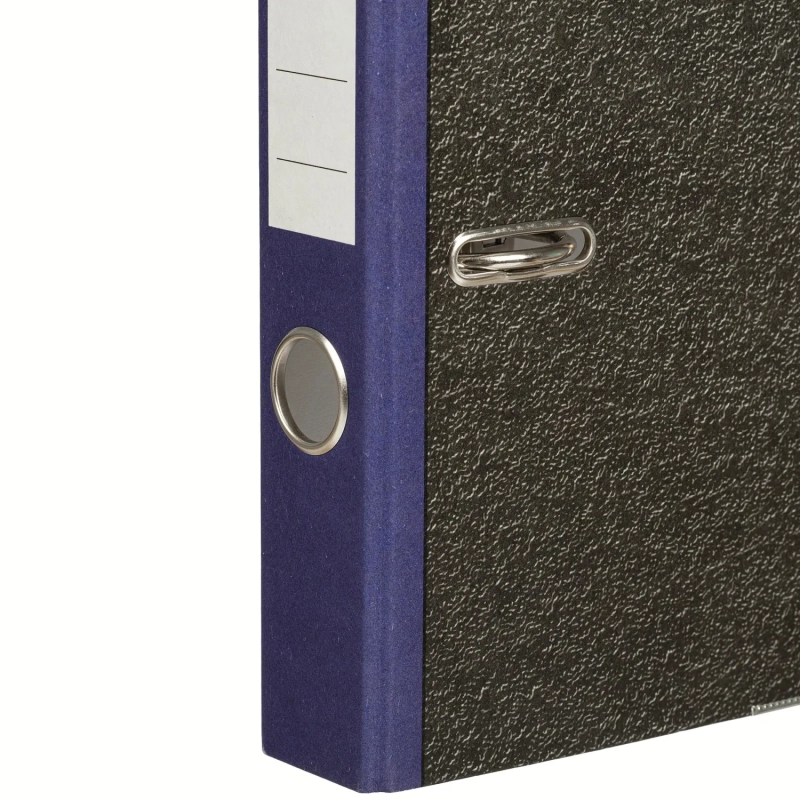 Папка-регистратор  50 мм мрамор с синим кор,мет.уг,бум/бум