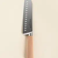 Нож кухонный сантоку SL Home &laquo;Калабрия&raquo;, нержавеющая сталь, 18 см, бежевый