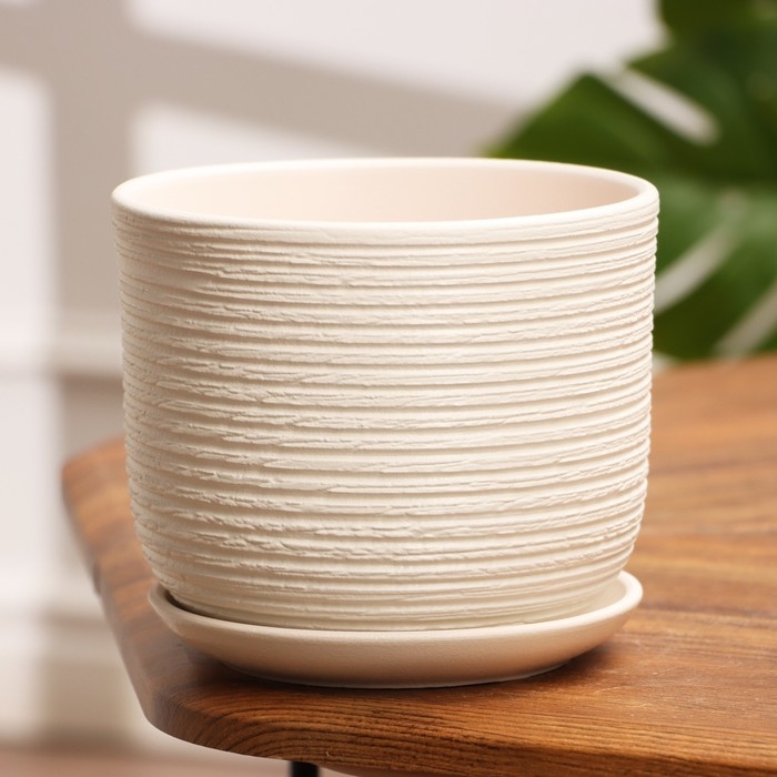 Горшок цветочный Горшок цветочный "Лоза" белый бук №2, 1,6 л