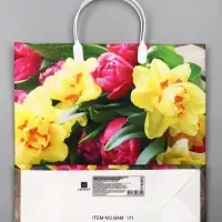 Пакет &laquo;Букет для мамы&raquo;, мягкий пластик, 30&times;30&times;10 см, 150 мкм