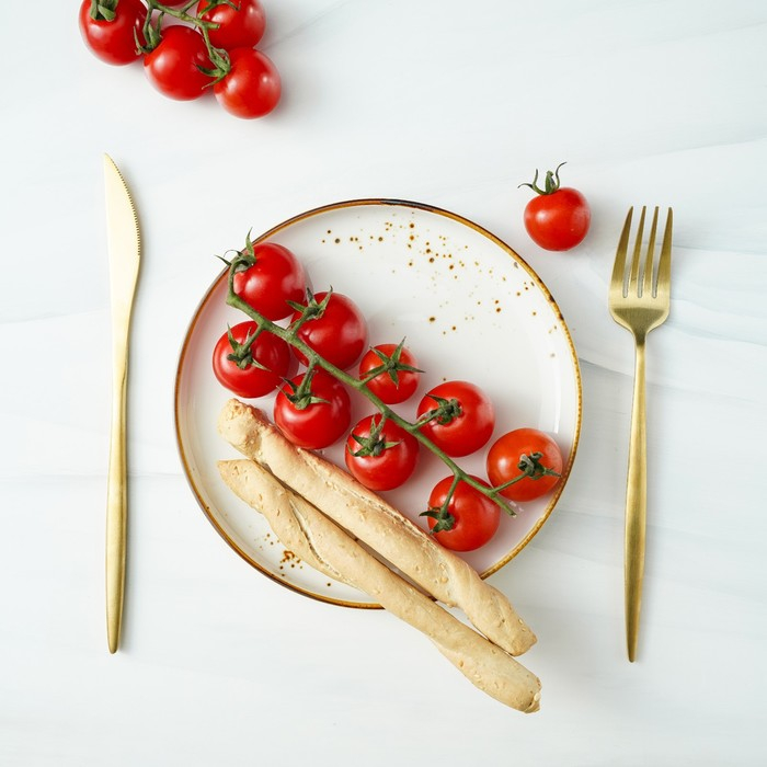 Столовые приборы из нержавеющей стали Magistro «Оску базис», 4 предмета, цвет золотой Столовые приборы из нержавеющей стали Magistro «Оску базис», 4 предмета, цвет золотой