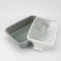 Туалет с сеткой, 44&times;33&times;11.5 см, серый, белый