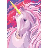 Алмазная мозаика с частичным заполнением на холсте &laquo;Единорог&raquo;, 15&times;21 см